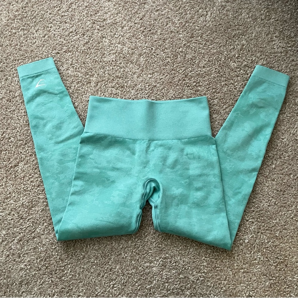 Gymshark teal camo leggings